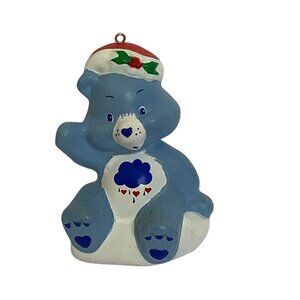 Vtg 2005 TCFC Care Bear Grumpy Christmas Ornament 3” Blue